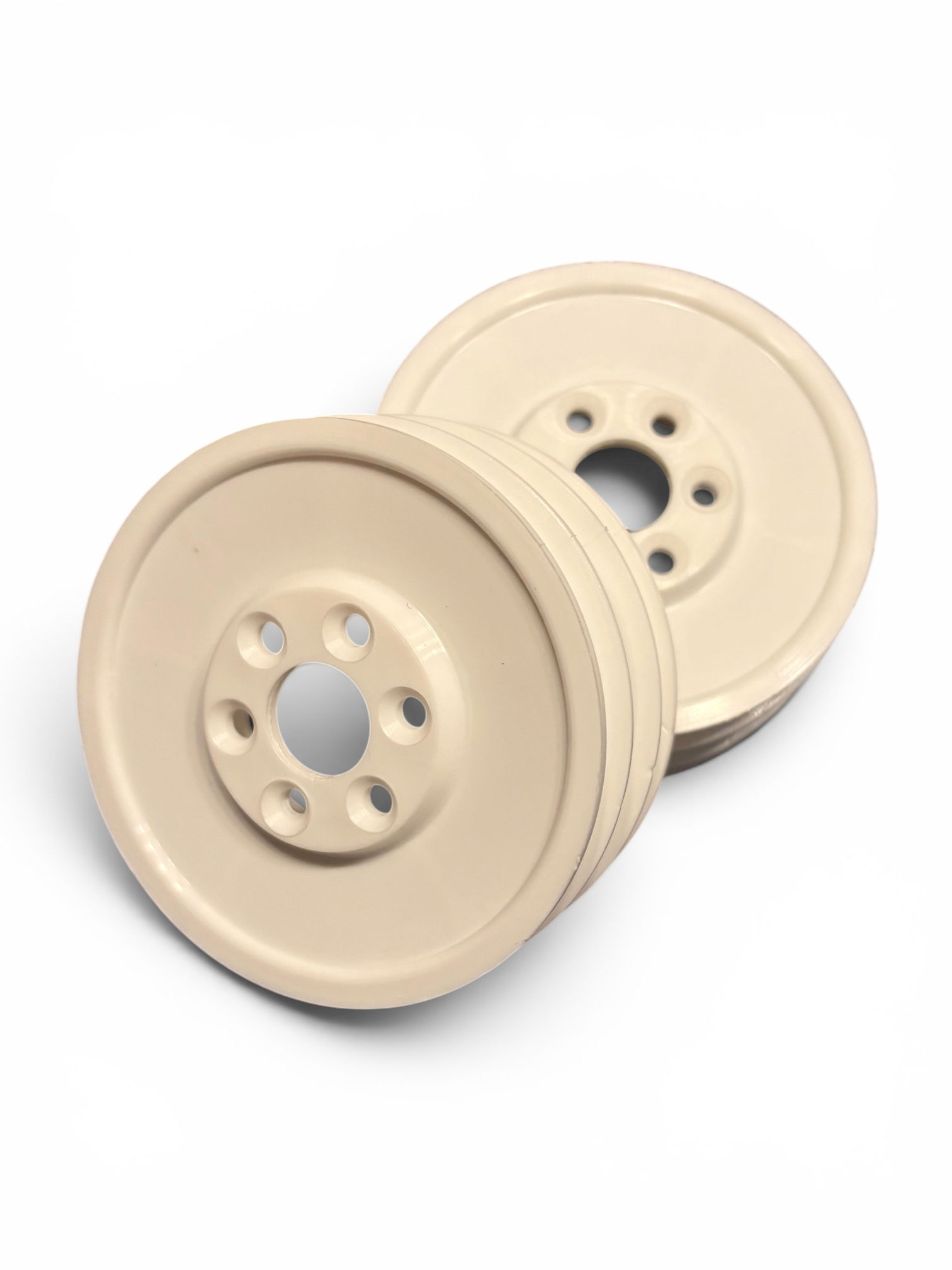 JCR 2.2” Front White Dish Wheels Fits RX4 Evo MX4 RMP RRP-EVO.1W