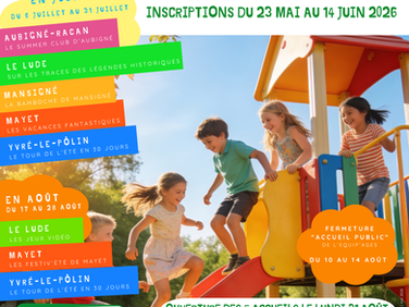ALSH Vacances d'été 2026