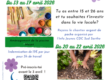 affiche de la session de avril 2026 des argent de poche