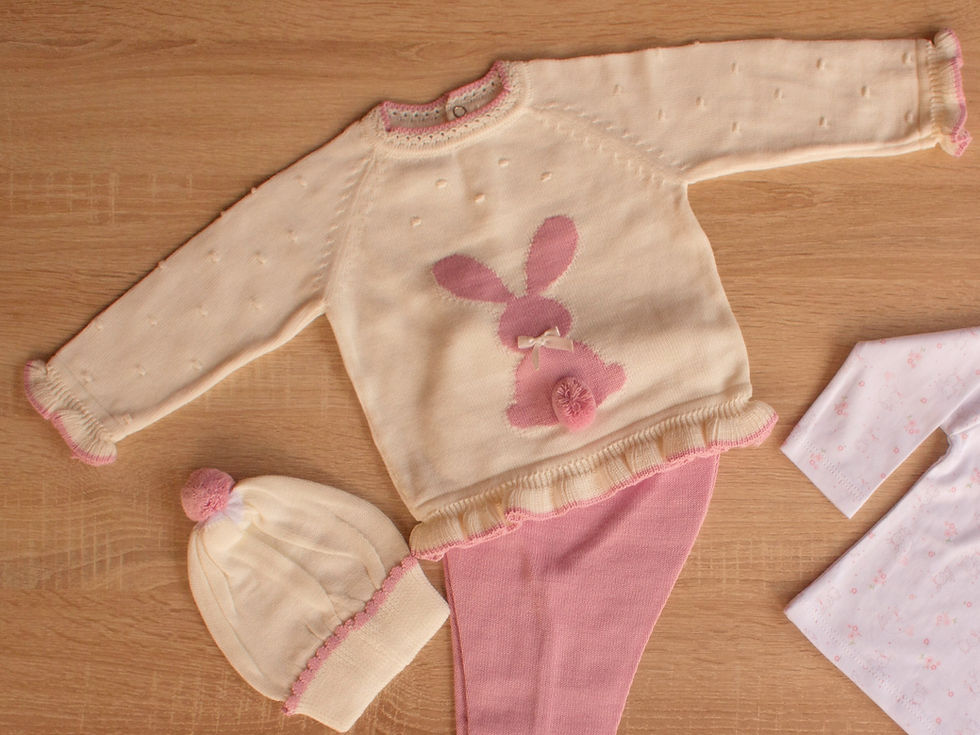 Miniatura: Conjunto Dulce conejita Beige-Palo de rosa