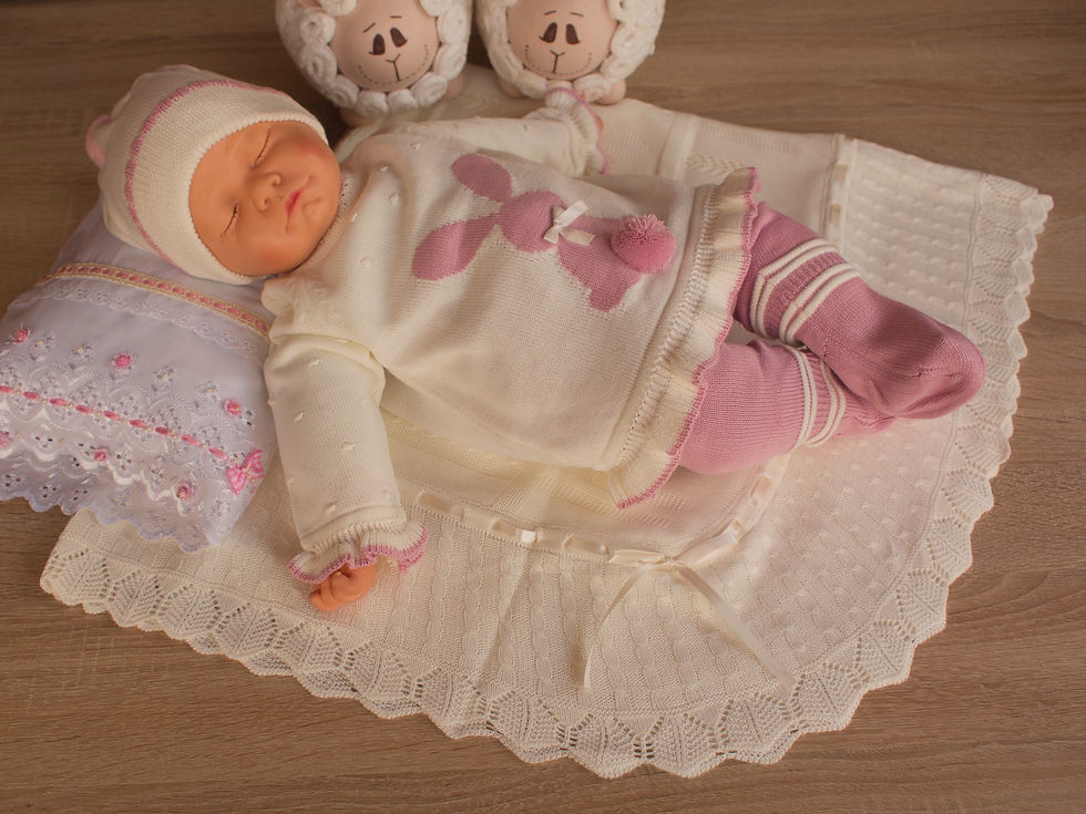 Miniatura: Conjunto Dulce conejita Beige-Palo de rosa