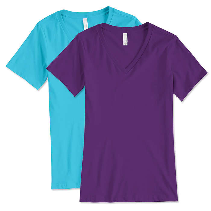 Thumbnail: Bella + Canvas Women's Jersey V-Neck T-shirt