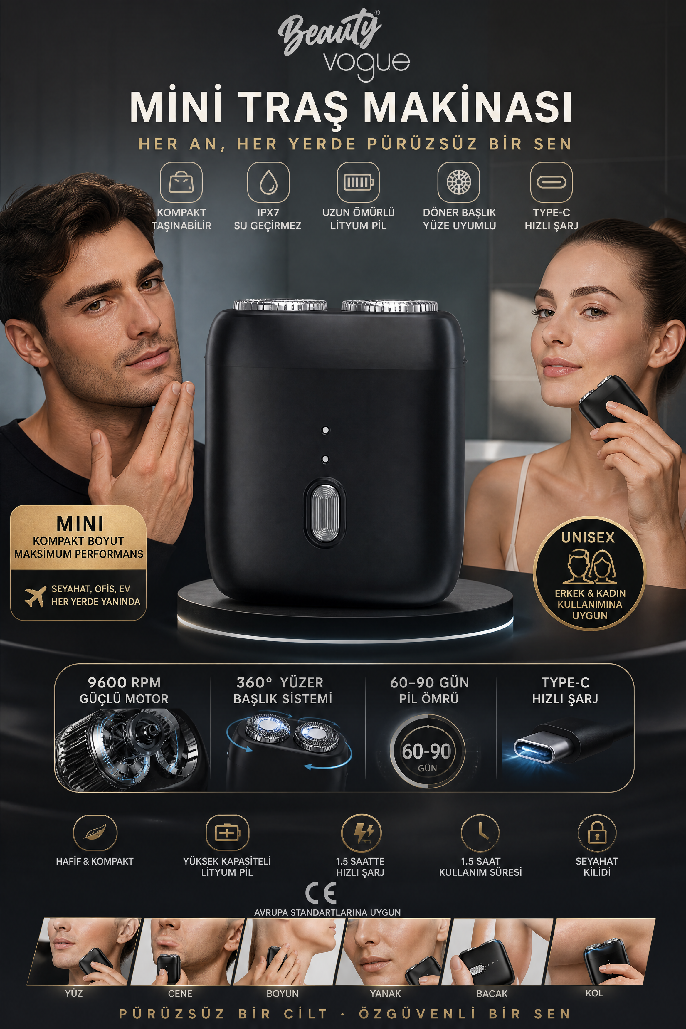 Beauty Vogue Mini Shaver Traş Makinesi SD-03