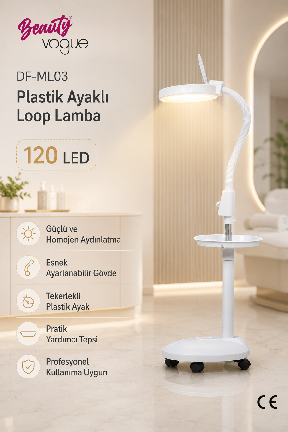 Plastik Ayaklı Tekerlikli Led'li Loop EA4072