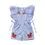 Thumbnail: Toddler Kids Baby Girl Flower Stripe Ruffle Romper Jumpsuit Outfits Clothes