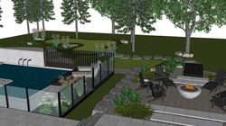 plan aménagement paysager 3D