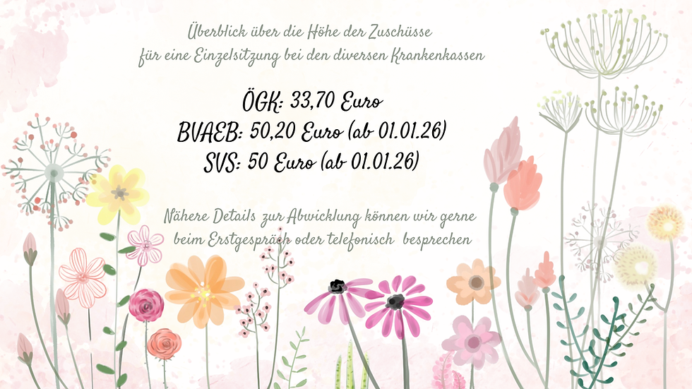 Kostenzuschuss für Psychotherapie