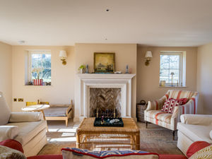 Luxury living room interior in a Surrey home, photographed by Fi Digby-Jones.