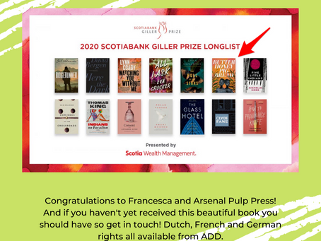 💫 Francesca Ekwuyasi's Butter Honey Pig Bread on the Giller Prize Longlist! 👏👏👏