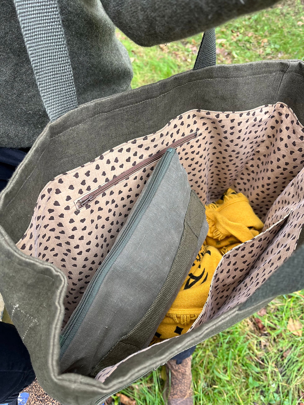 Miniature : Sac Kabas en toile militaire - Détail camo 