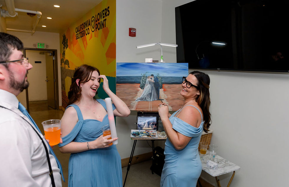 Live wedding painting guest wedding entertainment