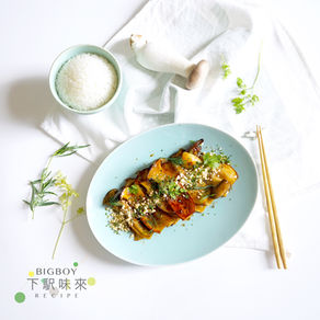 汁煮香草杏鮑菇|健康美味素菜!King Oyster Mushroom with Teriyaki Sauce