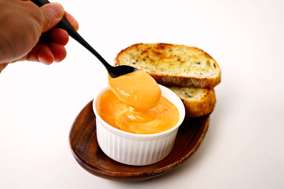The traditional way to enjoy Bouillabaisse is with a French garlic aioli called Rouille.