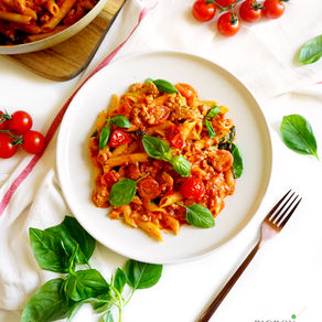 【羅勒番茄豬肉腸長通粉】 Tomato Penne with Pork Sausage & Basil