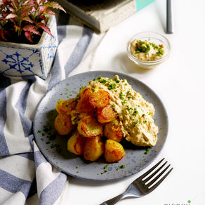 黃金焗薯配洋蔥酸忌廉醬|薯仔最香脆的焗法 - Crispy Roasted Potatoes with Onion & Sour Cream Dip