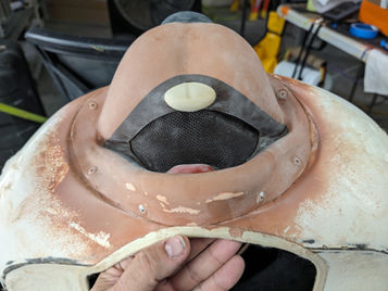 Flexible Disney Chip and Dale character heads, pre-repair.