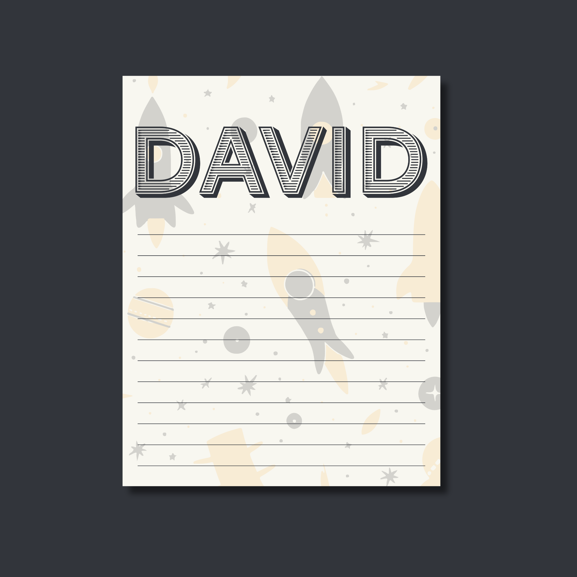 Galactic Personalized Note