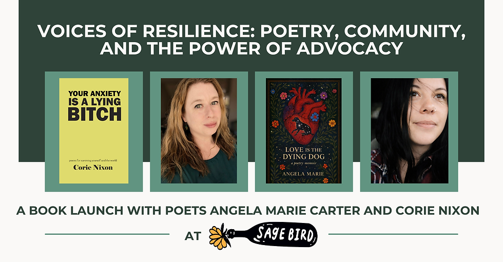 Book Launch with Poets Angela Marie Carter and Corie Nixon