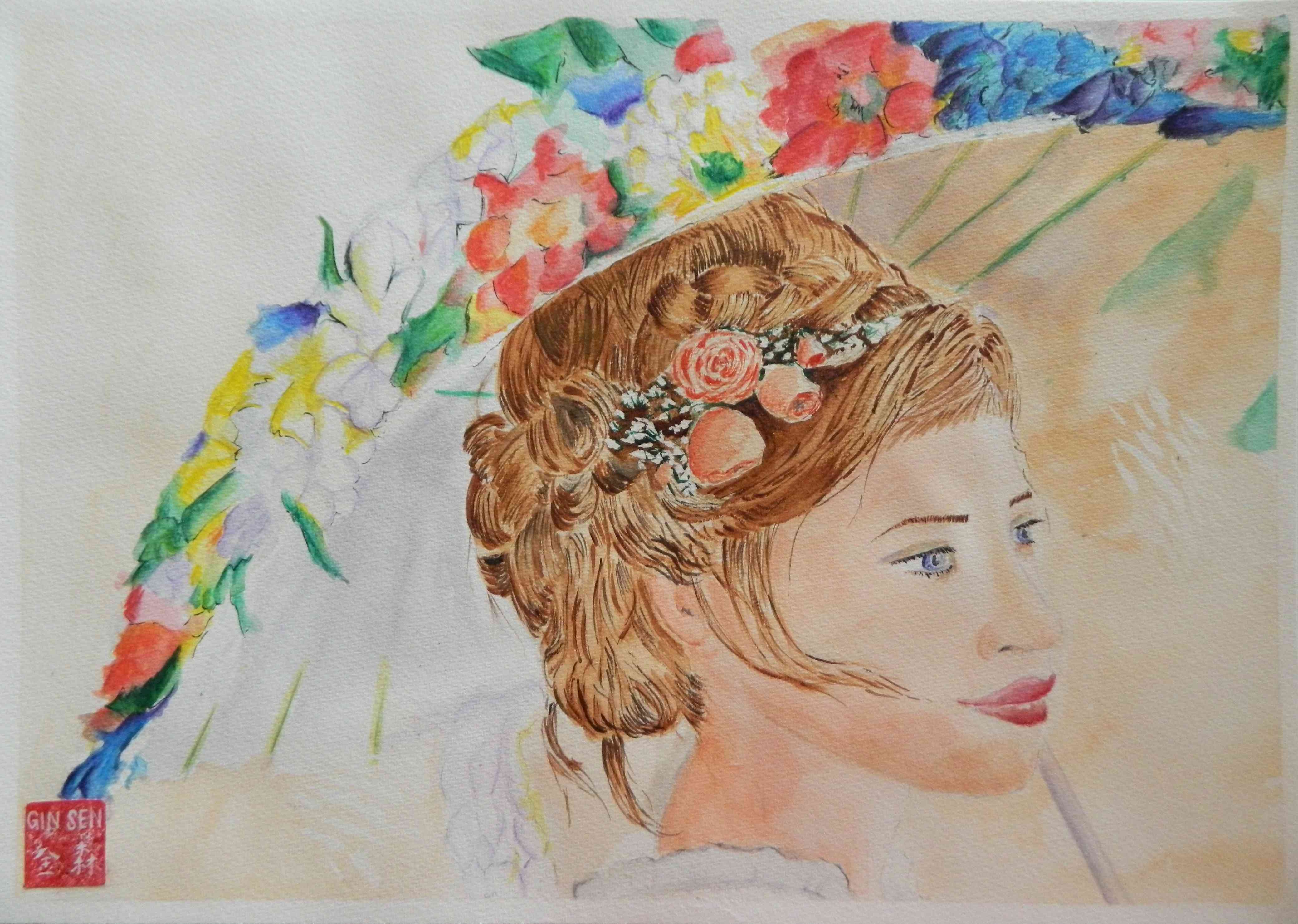 Lady with the flower umbrella, 2015