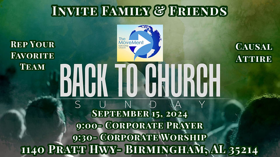 TMFC Back 2 Church Sunday