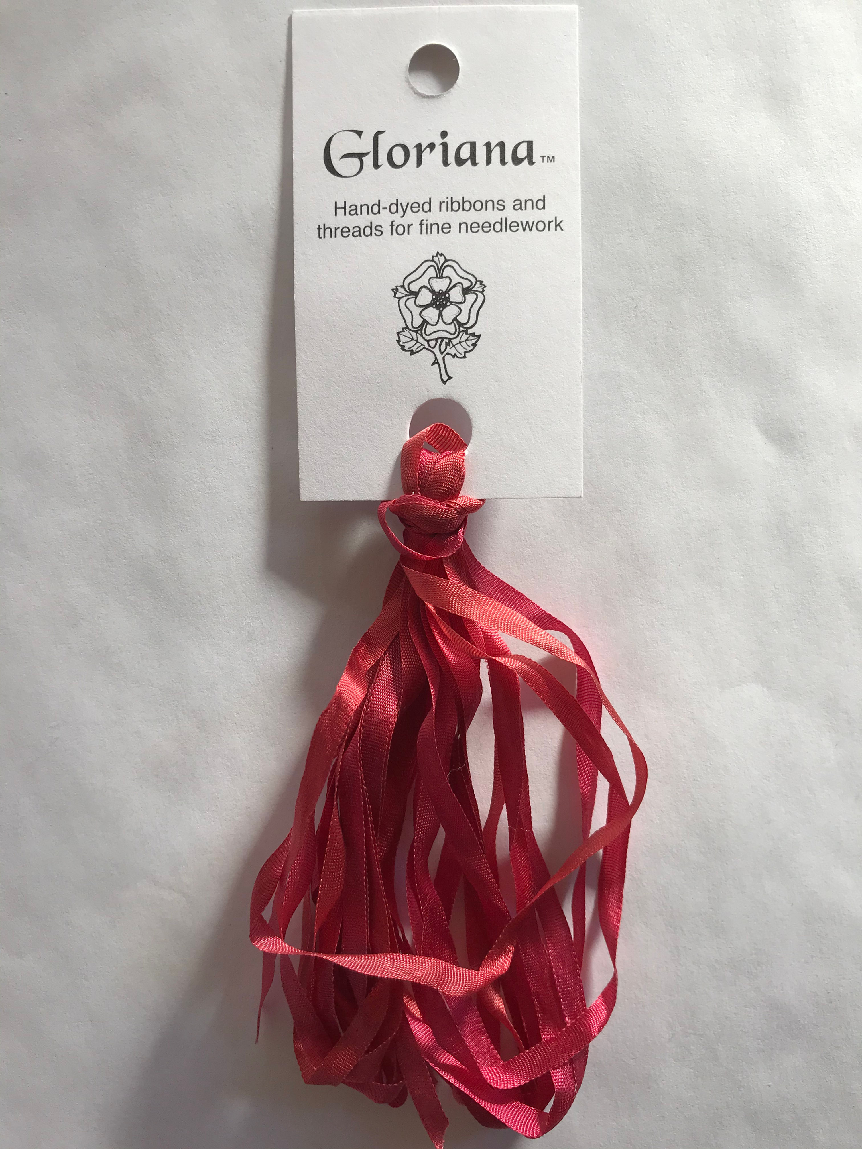 4mm Gloriana Silk Ribbon #257 Coral Red