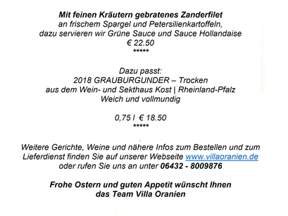 Unser besonderes Angebot zum Karfreitag