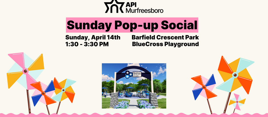 April 14th Sunday Pop Up Social