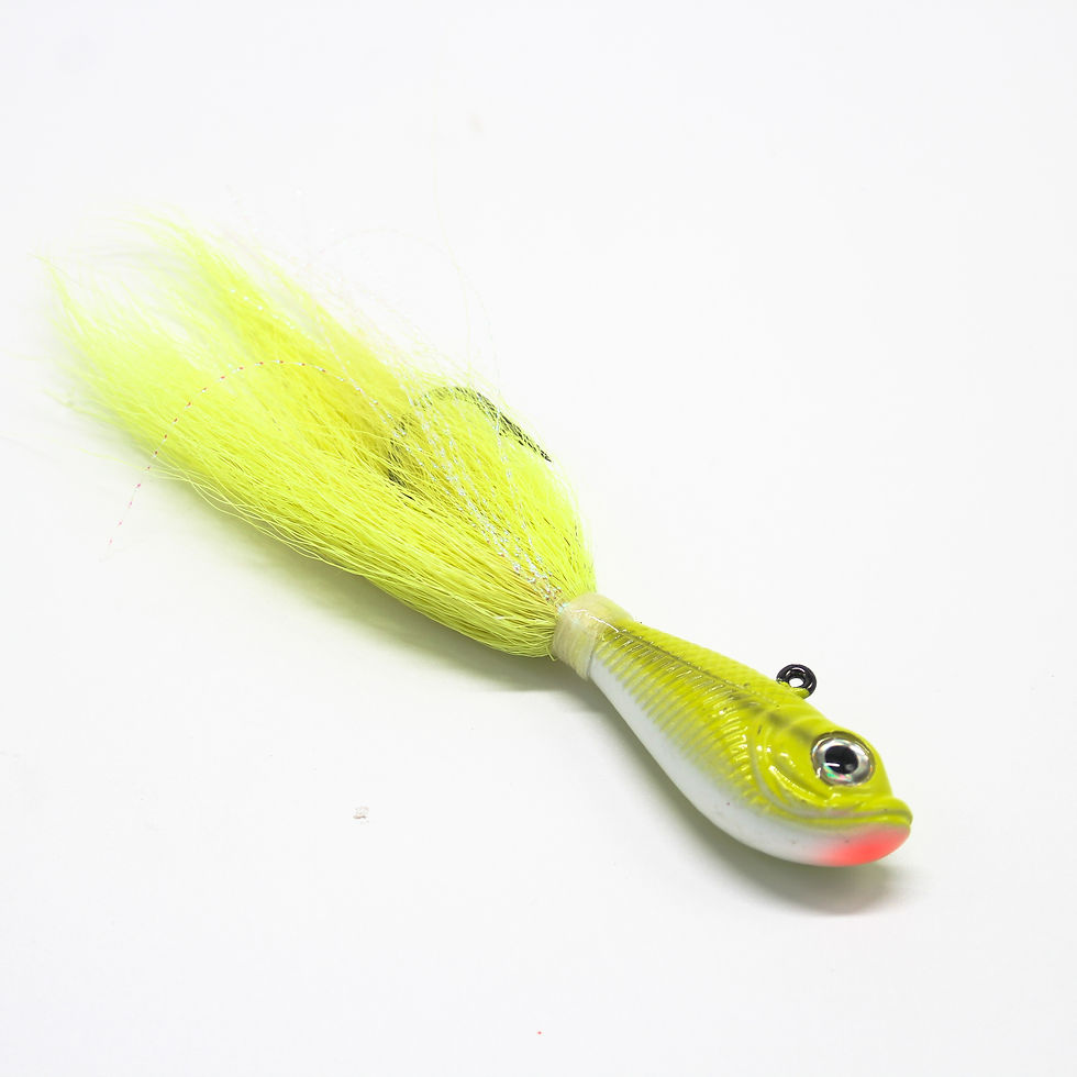 Thumbnail: SPRO Prime Bucktail Jig: Chartreuese (Chrome)