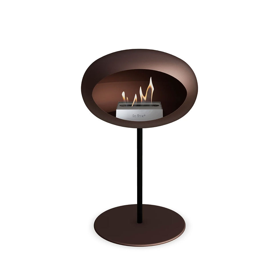 Le Feu Mocca Ground Steel Low Bioethanol Fire