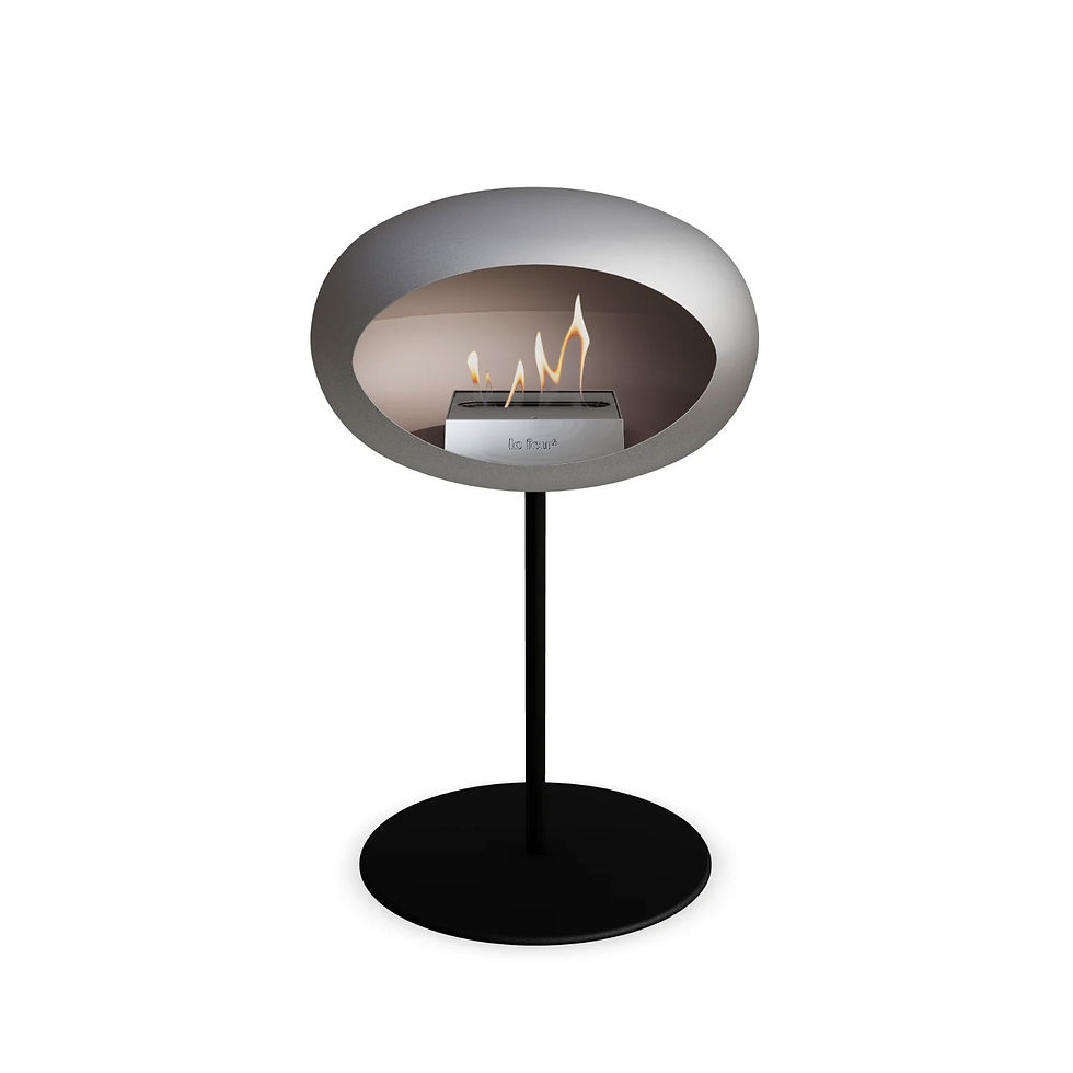 Le Feu Nickel Ground Steel Low Bioethanol Fire