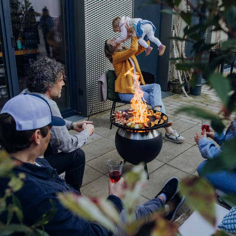 Thumbnail: Höfats MOON 45 Fire Basket with Low Stand & Plancha