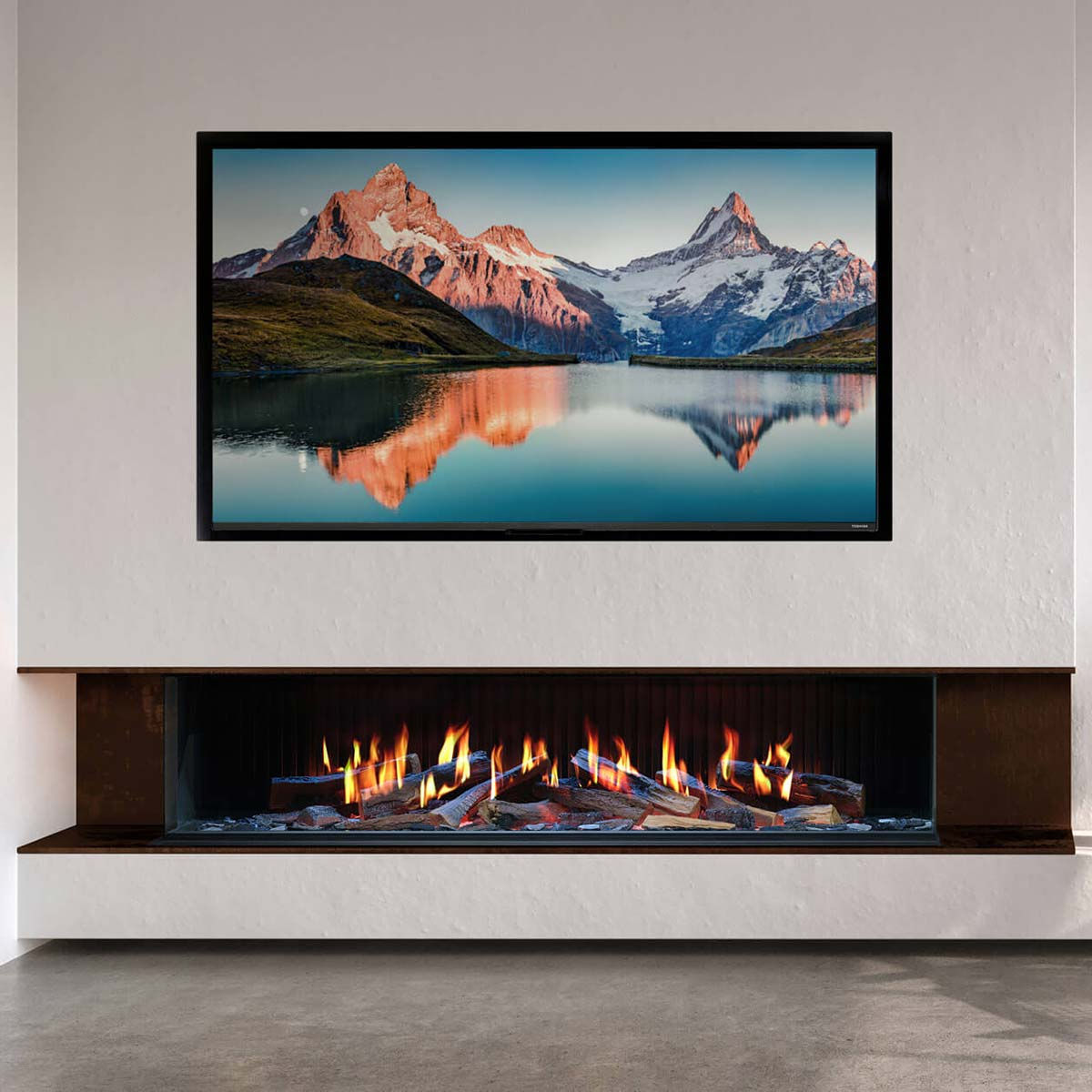 Solus iX18 Series Electric Fire in a contemporary living room