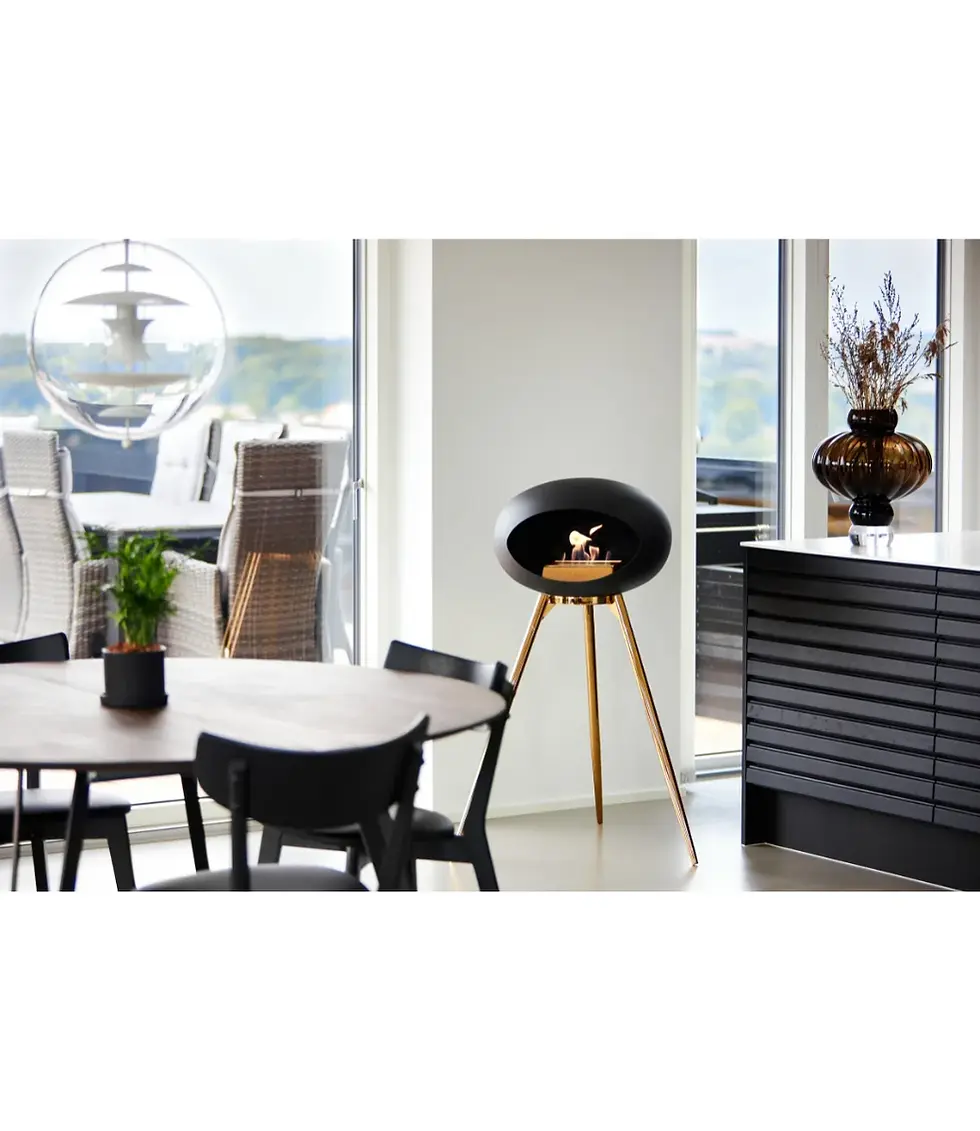 Thumbnail: Le Feu Black Ground Wood High Bioethanol Fire