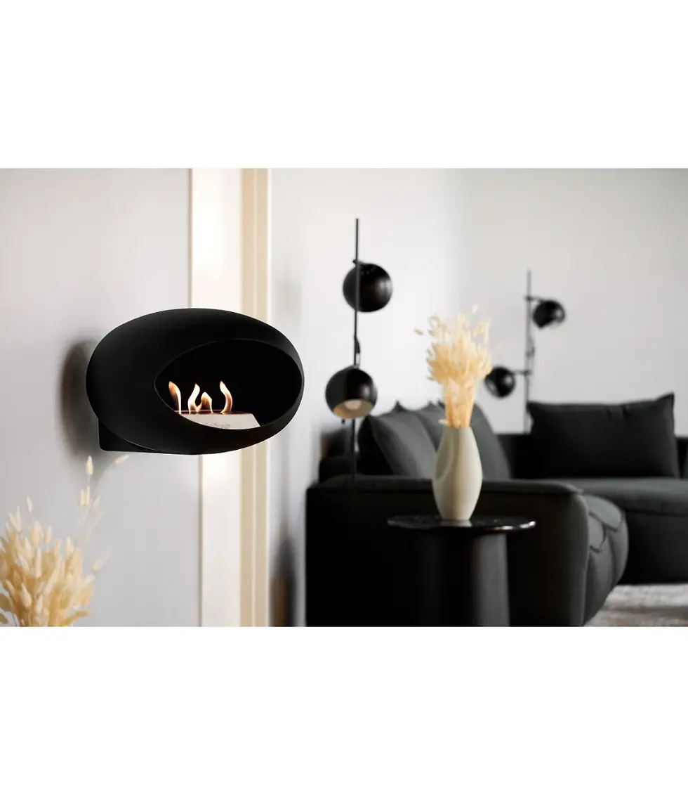 Thumbnail: Le Feu Wall Black Bioethanol Fire