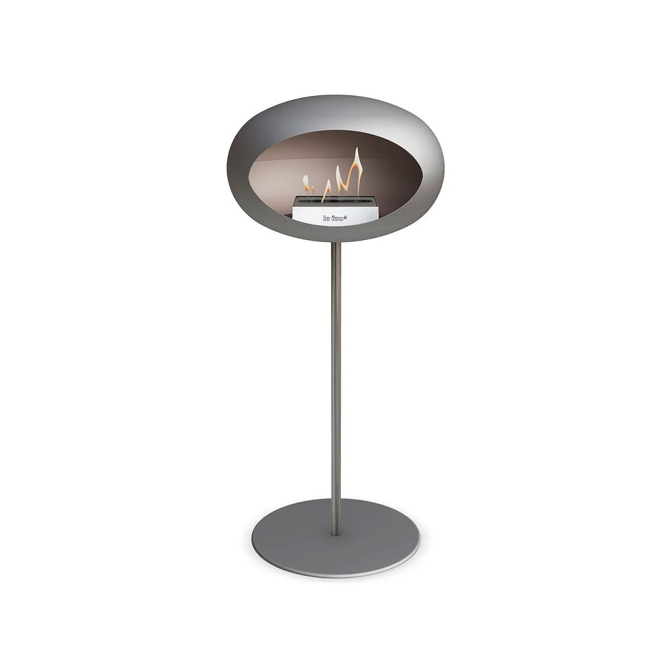 Le Feu Nickel Ground Steel High Bioethanol Fire
