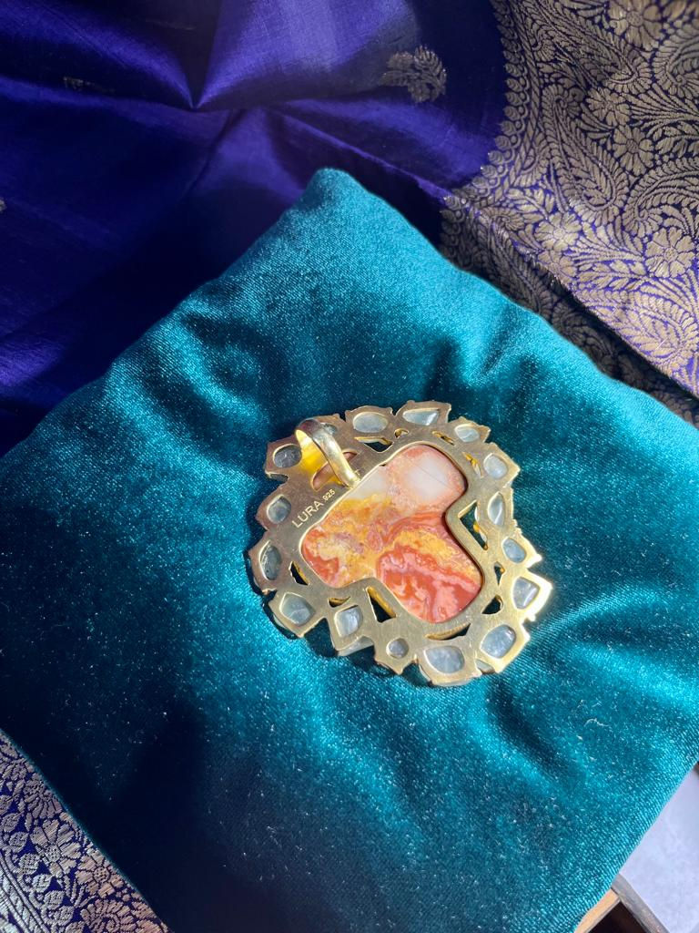 Thumbnail: Crazy Lace Agate Cross Pendant