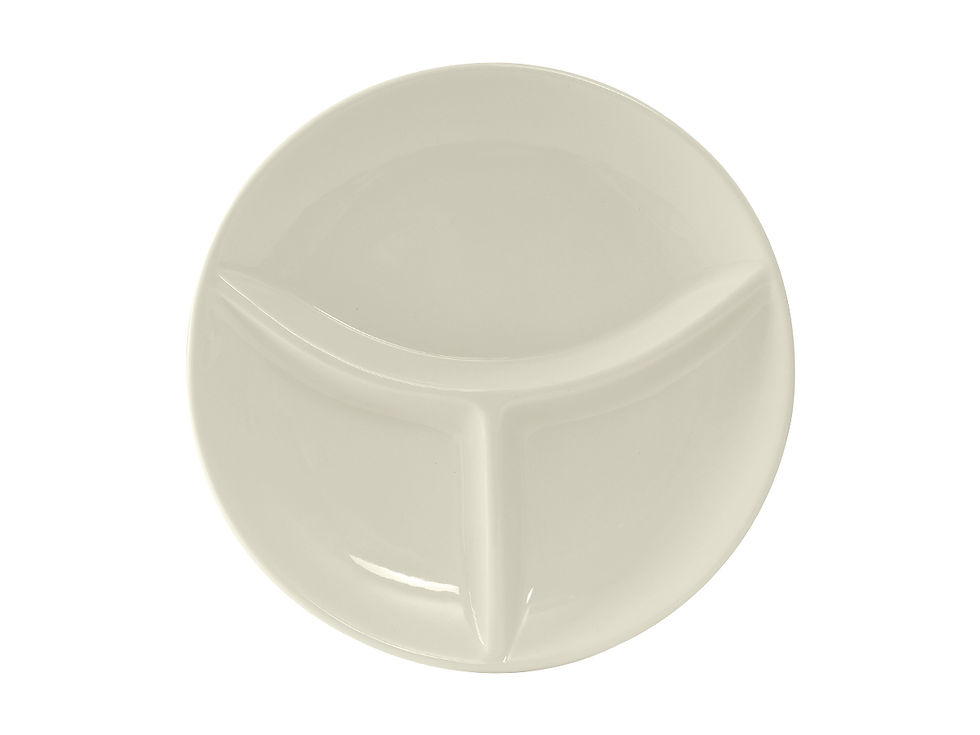 Healthcare 3 Compartment Plate 9"