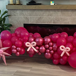 Basic Balloon Garland with Foil and Bow Accents
