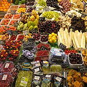 Farverig markedsudstilling
