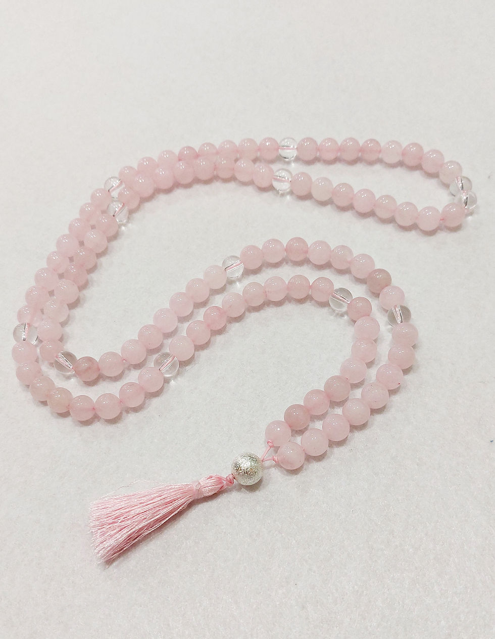 Japa Mala 108 cuentas Cuarzo Rosa