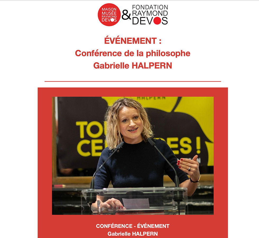 Affiche de l'événement auquel la philosophe Gabrielle Halpern participe