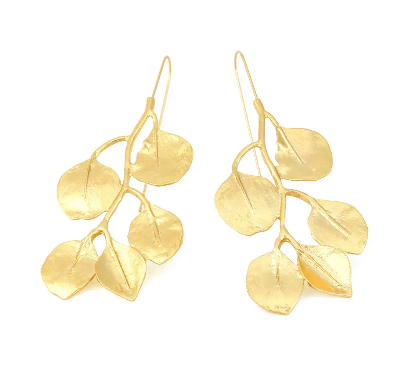 gold leaves earrings