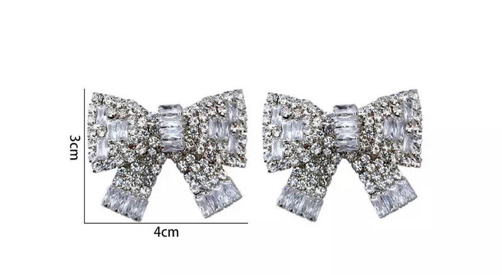 Crystal bow earrings