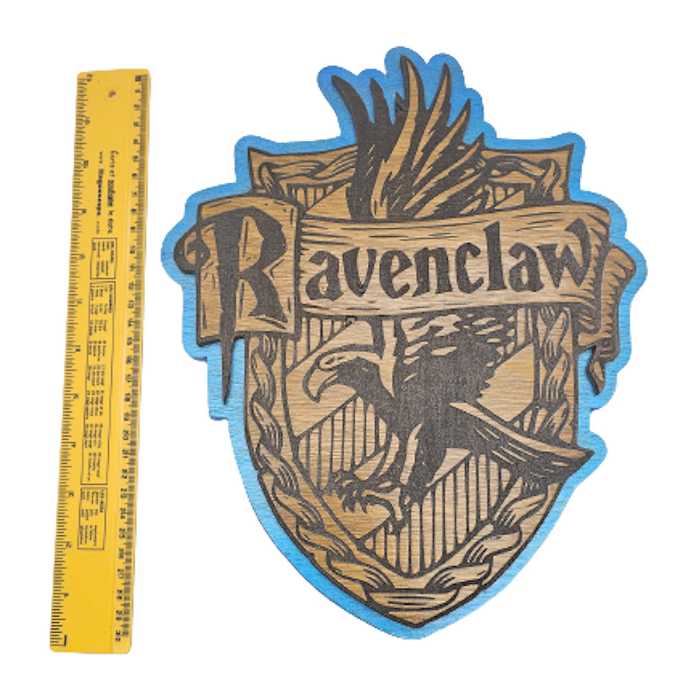 Thumbnail: Handmade Harry Potter Ravenclaw Crest wall plaque with layered wooden design