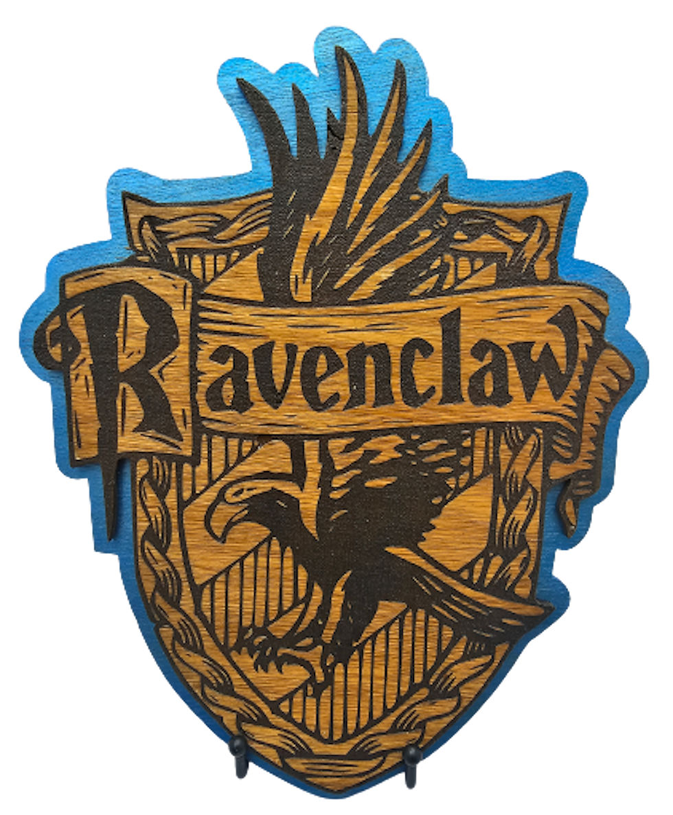 Thumbnail: Handmade Harry Potter Ravenclaw Crest wall plaque with layered wooden design