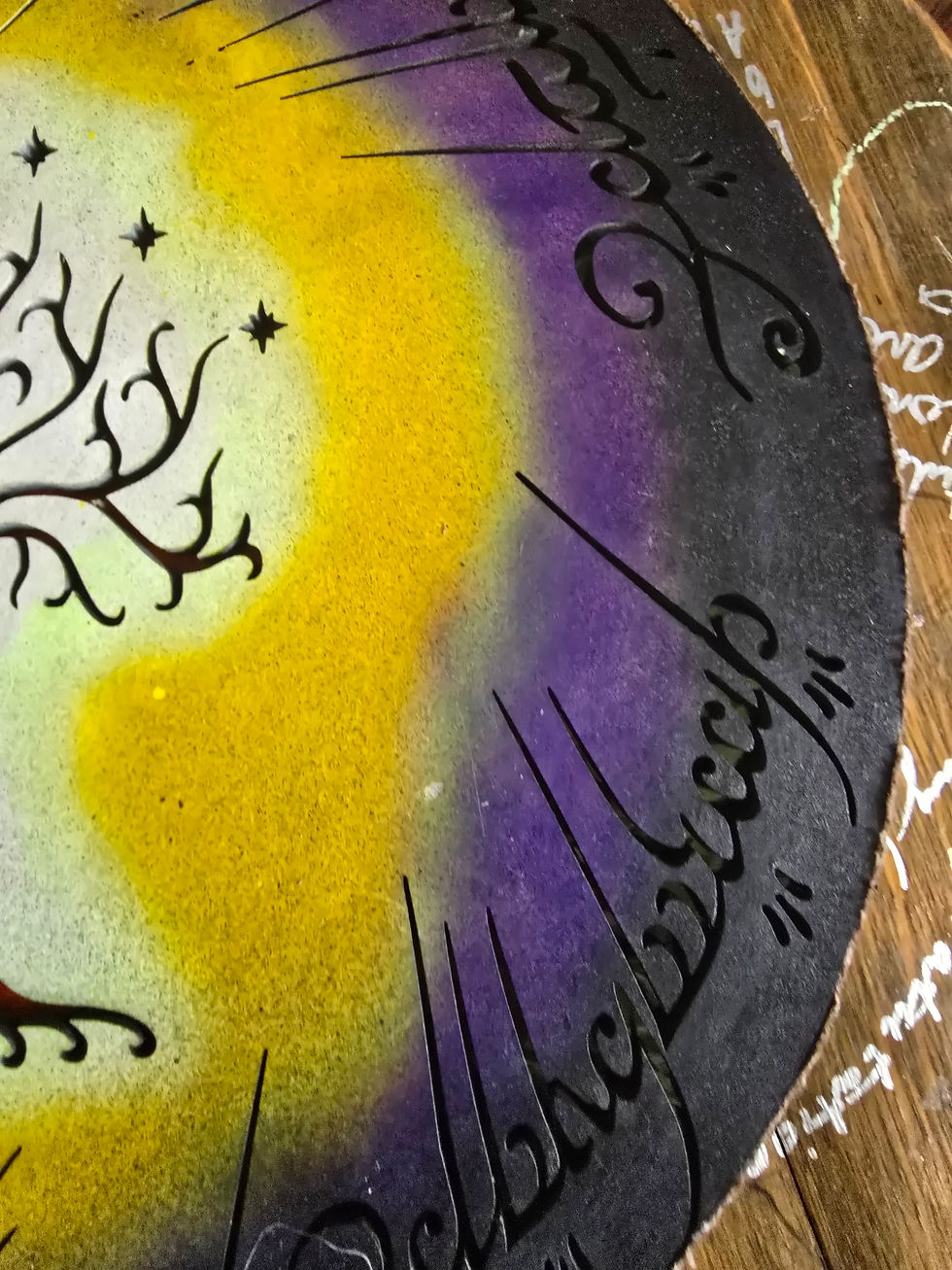 Thumbnail: One-of-a-kind Lord of the Rings Tree of Gondor LED wall light handmade in the UK