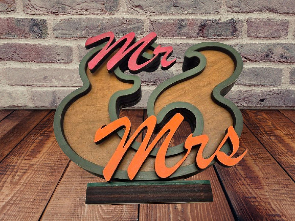 Handmade Mr and Mrs table decoration, personalised wedding reception sign, rustic MDF centrepiece