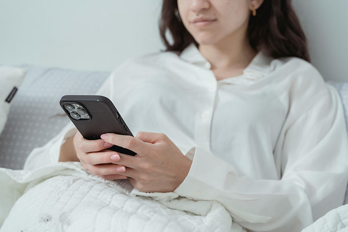 woman searching on her phone