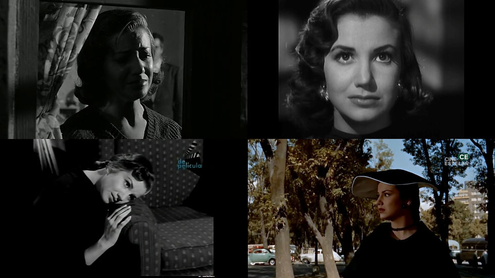 Los finales de los personajes que interpreta Ana Luisa Peluffo en La fuerza del deseo (superior izquierda), El seductor (superior derecha), La ilegítima (inferior izquierda) y La Diana Cazadora (inferior derecha) son una constatación de su talento actoral.