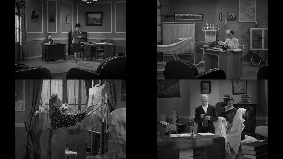 Nadie sale de casa: El despacho, consultorio, estudio y biblioteca de cada uno de los protagonistas se encuentra dentro del hogar familiar.